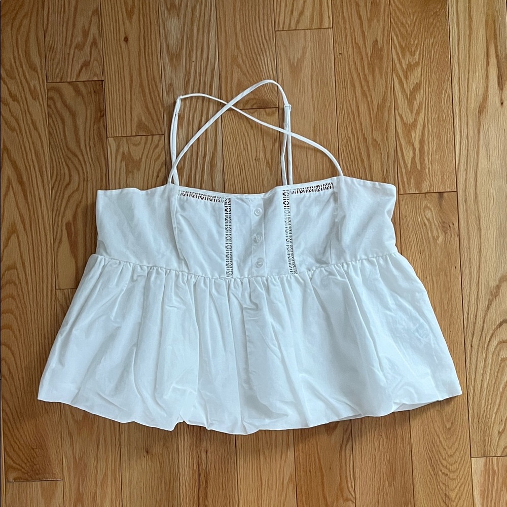 Zara Elegant White Strappy Top
